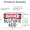 Signmission Sulfuric Acid Danger Sign, Vinyl Decal, 5in W x 3.5in L, 2PK OS-2PACK-DS-D-35-L-19474 - alternate 2